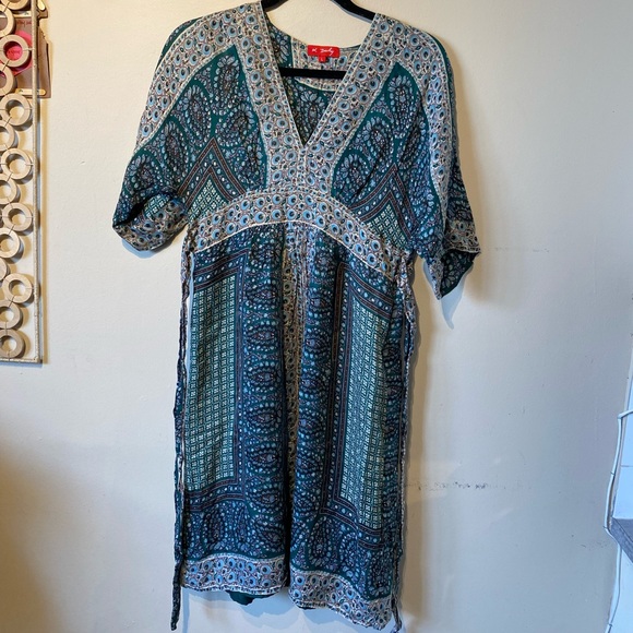 Derby green size large made in India midi dress… - Picture 1 of 6